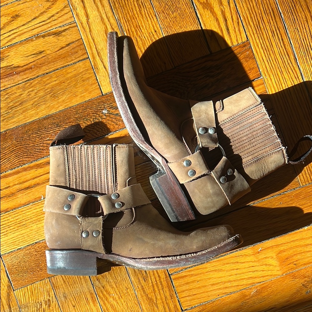 Cuatralba Brown Leather Moto Boot